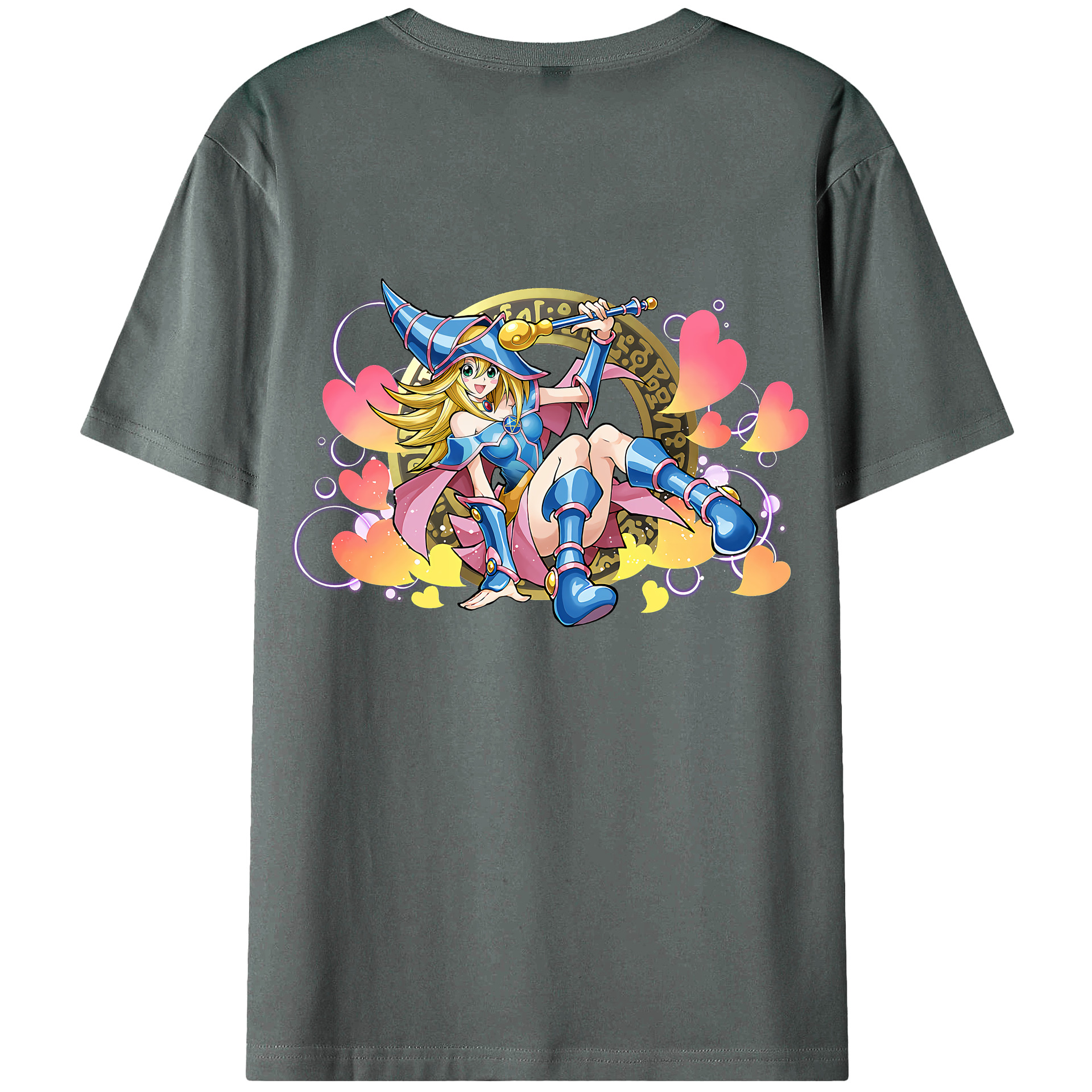 （画像用） 遊☆戯☆王 Yu-Gi-Oh! 綿100％ メンズ半袖Tシャツ（バックプリント） 通気性